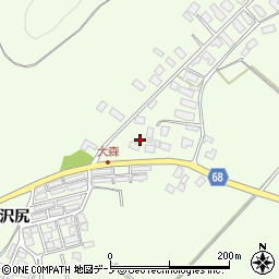 秋田県大館市花岡町大森野83周辺の地図