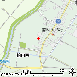 秋田県大館市粕田村西3周辺の地図