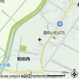 秋田県大館市粕田村西2周辺の地図