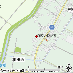 秋田県大館市粕田村西42周辺の地図