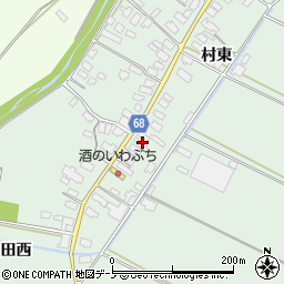 秋田県大館市粕田村南周辺の地図