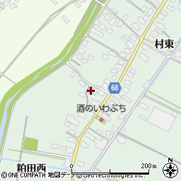 秋田県大館市粕田（村西）周辺の地図