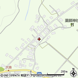 秋田県大館市花岡町大森野117周辺の地図