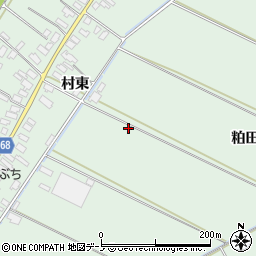 秋田県大館市粕田周辺の地図