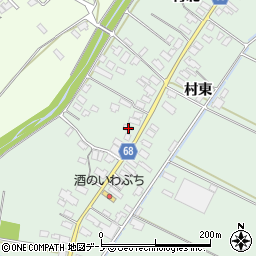 秋田県大館市粕田村西68周辺の地図