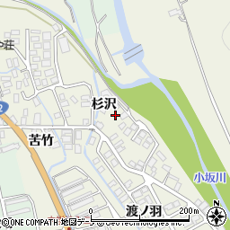 秋田県鹿角郡小坂町小坂鉱山杉沢周辺の地図