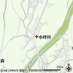 秋田県大館市花岡町小坪川45周辺の地図