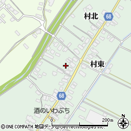 秋田県大館市粕田村西80周辺の地図