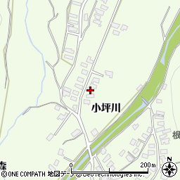 秋田県大館市花岡町小坪川41周辺の地図