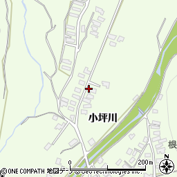 秋田県大館市花岡町小坪川42周辺の地図