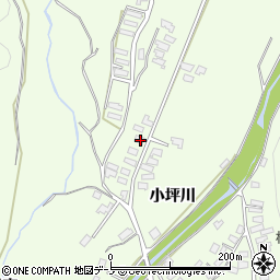 秋田県大館市花岡町小坪川94周辺の地図