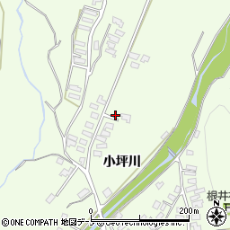 秋田県大館市花岡町小坪川38周辺の地図