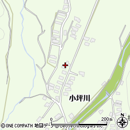 秋田県大館市花岡町小坪川50周辺の地図