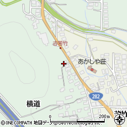 秋田県小坂町（鹿角郡）小坂（横道）周辺の地図
