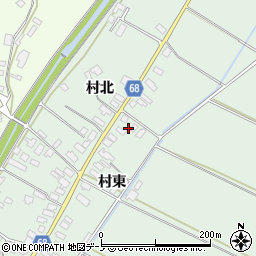 秋田県大館市粕田村東周辺の地図