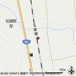秋田県山本郡八峰町八森湯の尻周辺の地図