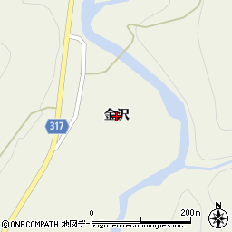秋田県藤里町（山本郡）藤琴（金沢）周辺の地図