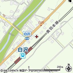 秋田県大館市白沢白沢443周辺の地図