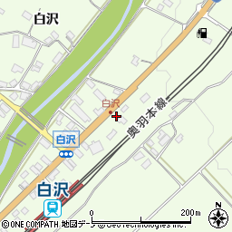 秋田県大館市白沢白沢464周辺の地図