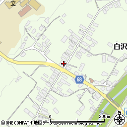 秋田県大館市白沢白沢周辺の地図