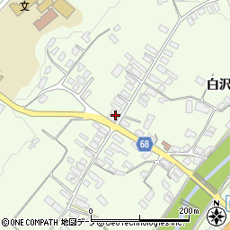 秋田県大館市白沢（白沢）周辺の地図
