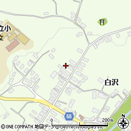 秋田県大館市白沢白沢6周辺の地図