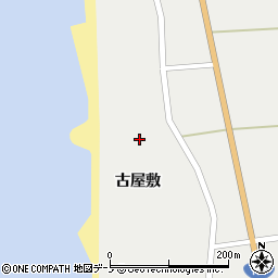 秋田県山本郡八峰町八森古屋敷周辺の地図
