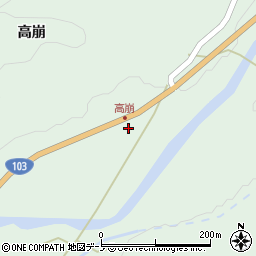 秋田県鹿角市十和田大湯高崩29周辺の地図