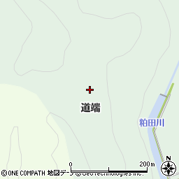 秋田県大館市粕田道端周辺の地図