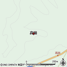 秋田県鹿角市十和田大湯高崩周辺の地図