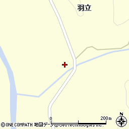秋田県大館市岩瀬羽立46周辺の地図