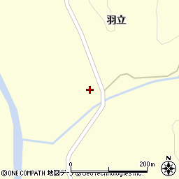 秋田県大館市岩瀬羽立58周辺の地図
