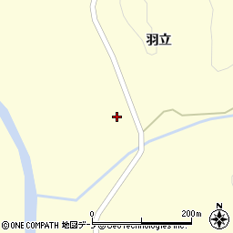 秋田県大館市岩瀬羽立61周辺の地図