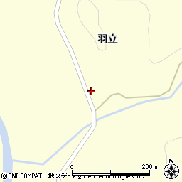 秋田県大館市岩瀬羽立56周辺の地図