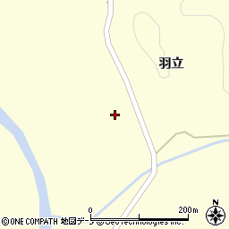 秋田県大館市岩瀬羽立47周辺の地図