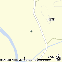 秋田県大館市岩瀬羽立34周辺の地図