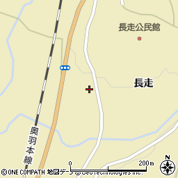 秋田県大館市長走長走23周辺の地図