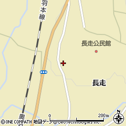 秋田県大館市長走長走16周辺の地図