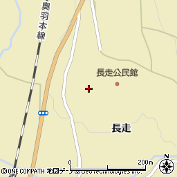 秋田県大館市長走長走36周辺の地図