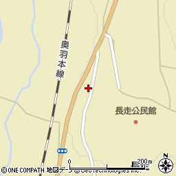 秋田県大館市長走長走128周辺の地図