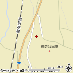秋田県大館市長走（長走）周辺の地図