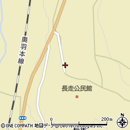 秋田県大館市長走長走121周辺の地図