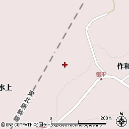 青森県三戸郡南部町鳥舌内雷平周辺の地図