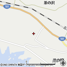 秋田県山本郡八峰町八森茶の沢周辺の地図