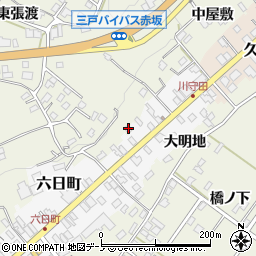 青森県三戸郡三戸町川守田東張渡5-1周辺の地図