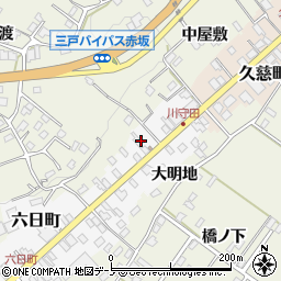 青森県三戸町（三戸郡）川守田町周辺の地図
