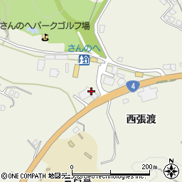 「道の駅」さんのへ公衆トイレ周辺の地図