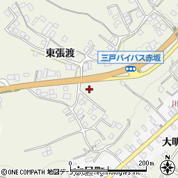 青森県三戸郡三戸町川守田東張渡7周辺の地図