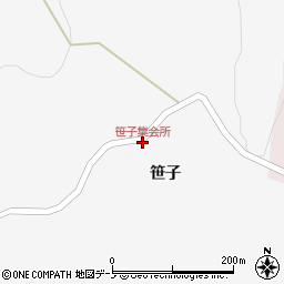 笹子集会所周辺の地図