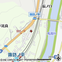 諏訪平郵便局周辺の地図